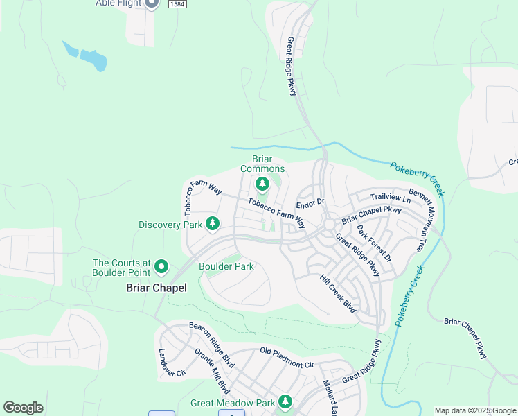 map of restaurants, bars, coffee shops, grocery stores, and more near 379 Tobacco Farm Way in Chapel Hill