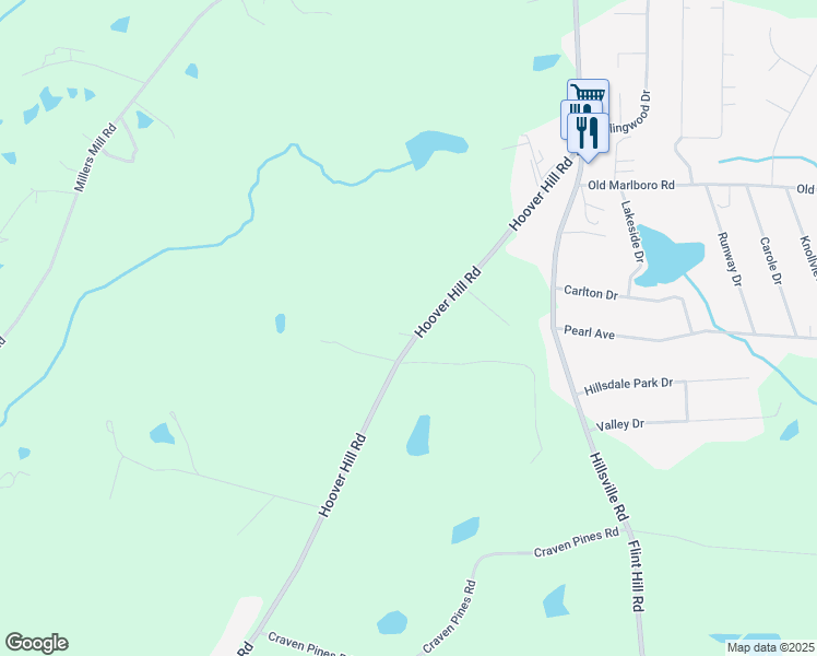 map of restaurants, bars, coffee shops, grocery stores, and more near 4899 Hoover Hill Road in Trinity