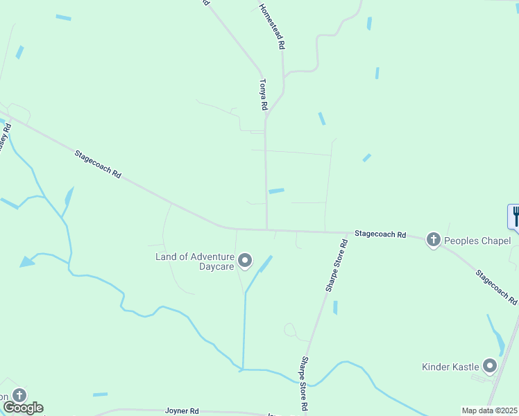 map of restaurants, bars, coffee shops, grocery stores, and more near 6013 Homestead Road in Elm City