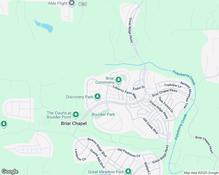 map of restaurants, bars, coffee shops, grocery stores, and more near 451 Tobacco Farm Way in Chapel Hill