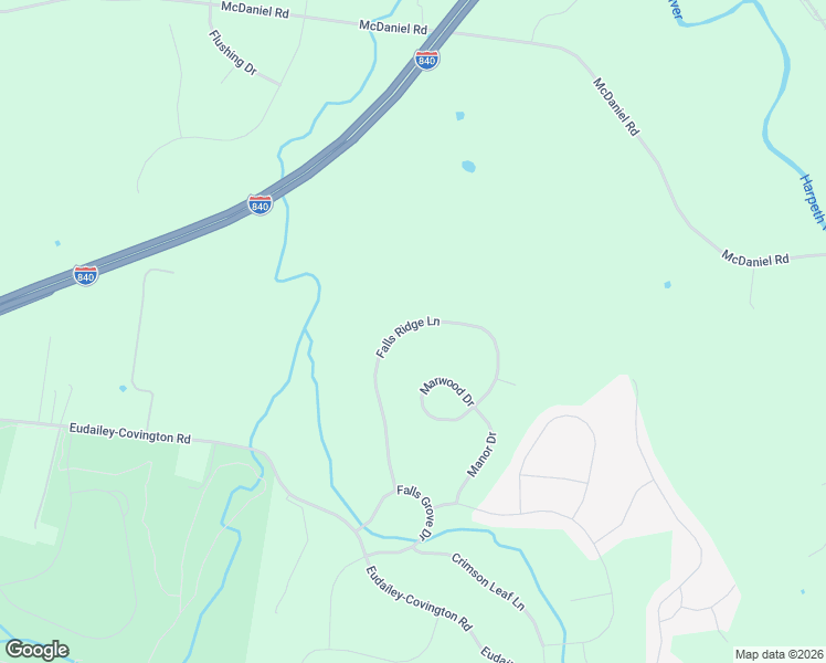 map of restaurants, bars, coffee shops, grocery stores, and more near 6778 Falls Ridge Lane in College Grove