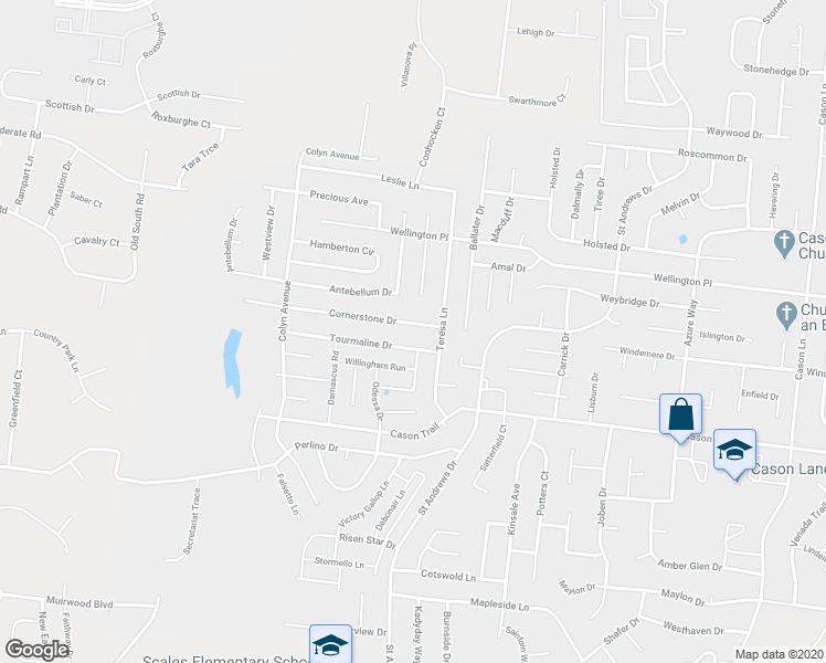 map of restaurants, bars, coffee shops, grocery stores, and more near 3325 Tourmaline Drive in Murfreesboro