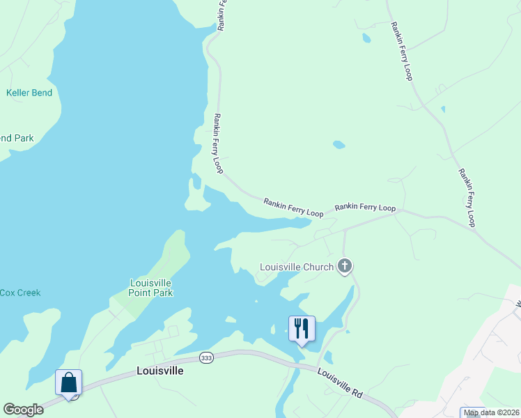 map of restaurants, bars, coffee shops, grocery stores, and more near 3827 Rankin Ferry Loop in Louisville