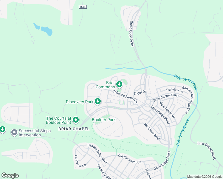 map of restaurants, bars, coffee shops, grocery stores, and more near 444 Tobacco Farm Way in Chapel Hill