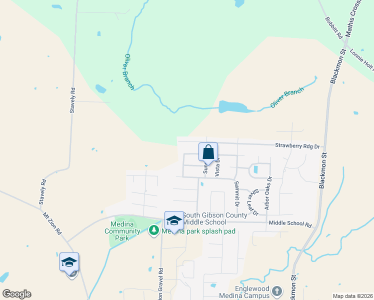 map of restaurants, bars, coffee shops, grocery stores, and more near 530 Indian Trail in Medina