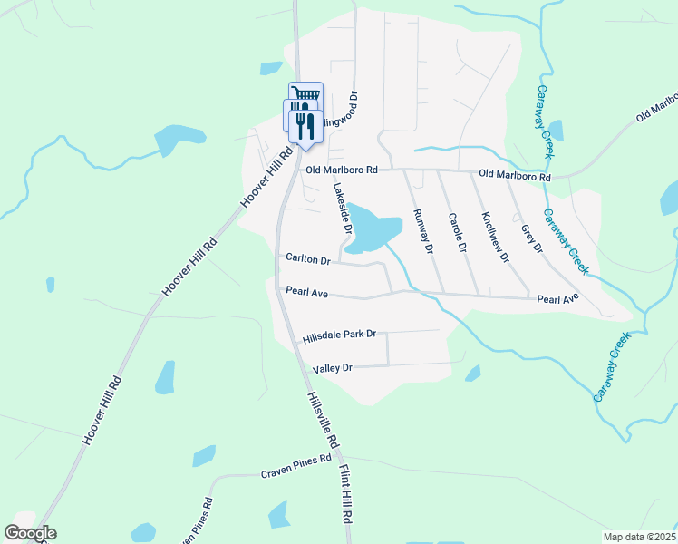 map of restaurants, bars, coffee shops, grocery stores, and more near 4101 Carlton Drive in Sophia