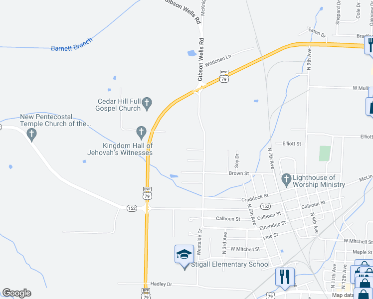 map of restaurants, bars, coffee shops, grocery stores, and more near Westwood Creek in Humboldt