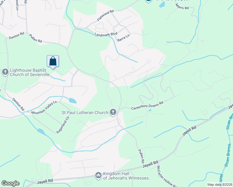 map of restaurants, bars, coffee shops, grocery stores, and more near 1309 Lexington Park Avenue in Sevierville