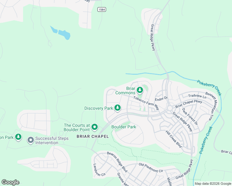 map of restaurants, bars, coffee shops, grocery stores, and more near 576 Tobacco Farm Way in Chapel Hill