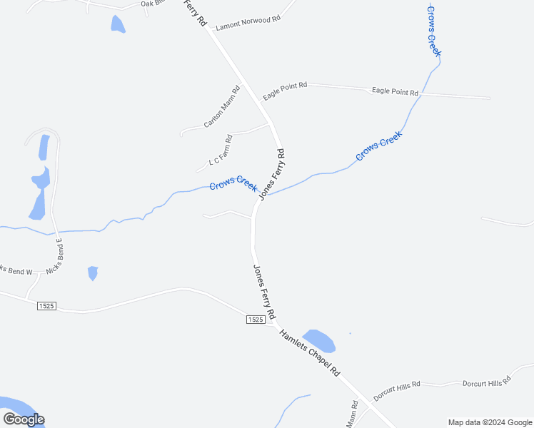 map of restaurants, bars, coffee shops, grocery stores, and more near 6 Crows Creek Road in Pittsboro