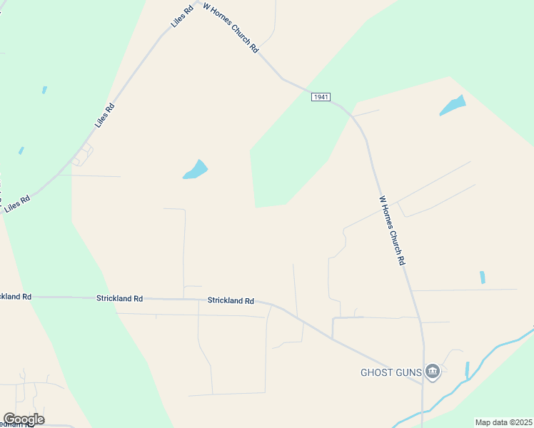 map of restaurants, bars, coffee shops, grocery stores, and more near Strickland Road in Bailey