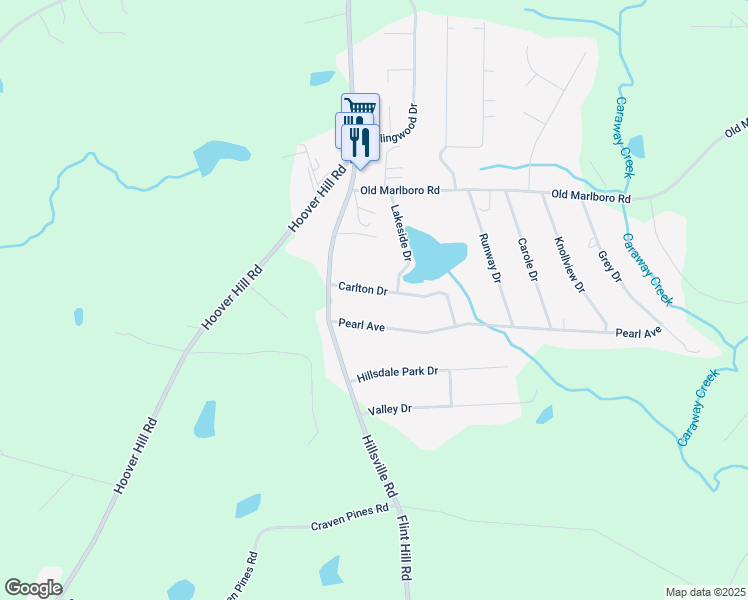 map of restaurants, bars, coffee shops, grocery stores, and more near 4131 Carlton Drive in Sophia