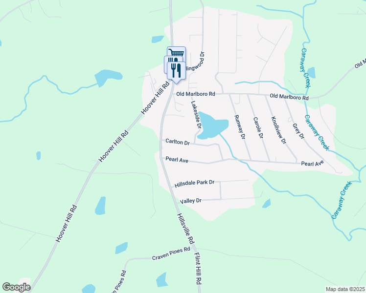 map of restaurants, bars, coffee shops, grocery stores, and more near 4131 Carlton Drive in Sophia