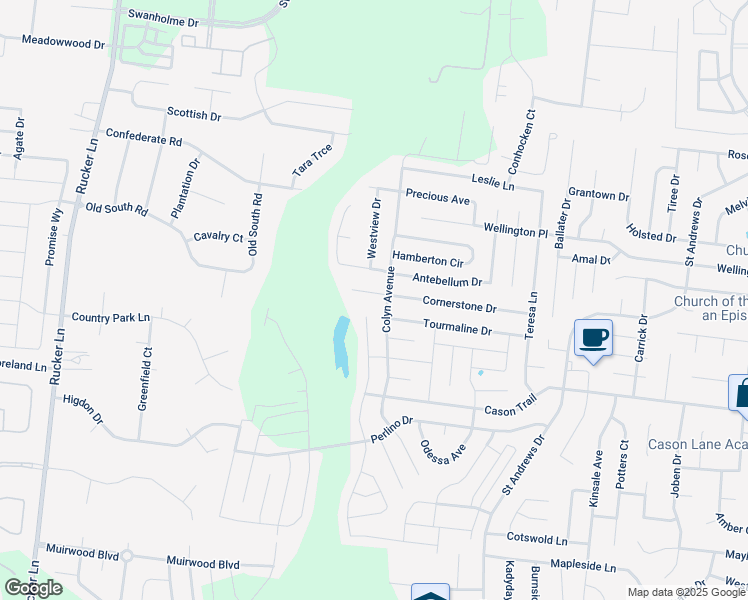 map of restaurants, bars, coffee shops, grocery stores, and more near 3415 Cornerstone Drive in Murfreesboro