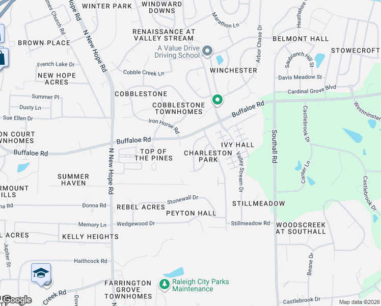 map of restaurants, bars, coffee shops, grocery stores, and more near 4023 Beaufain Street in Raleigh