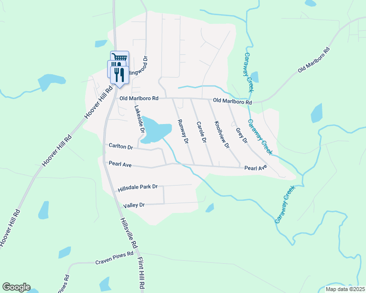 map of restaurants, bars, coffee shops, grocery stores, and more near 3757 Runway Drive in Sophia