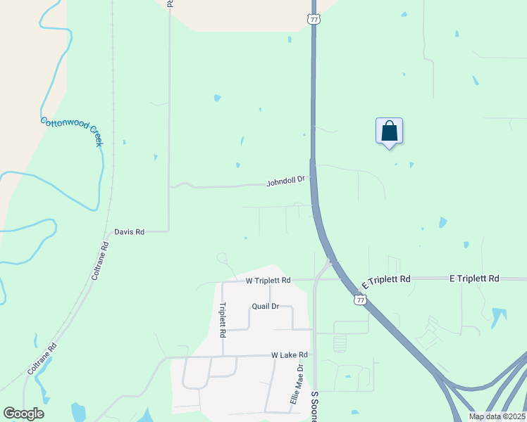map of restaurants, bars, coffee shops, grocery stores, and more near 4624 Lynn Street in Guthrie
