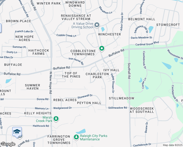 map of restaurants, bars, coffee shops, grocery stores, and more near 4026 Beaufain Street in Raleigh