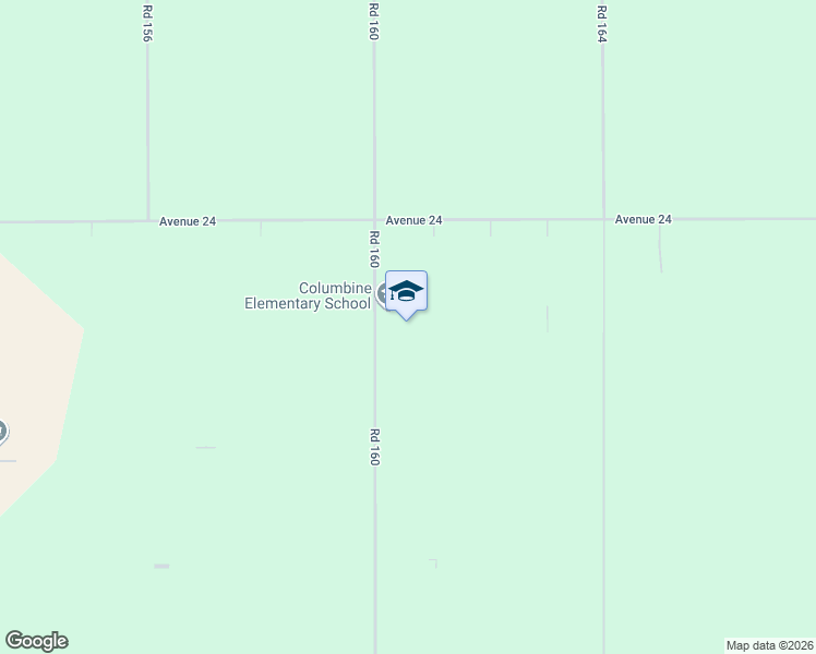 map of restaurants, bars, coffee shops, grocery stores, and more near 2240 Road 160 in Delano