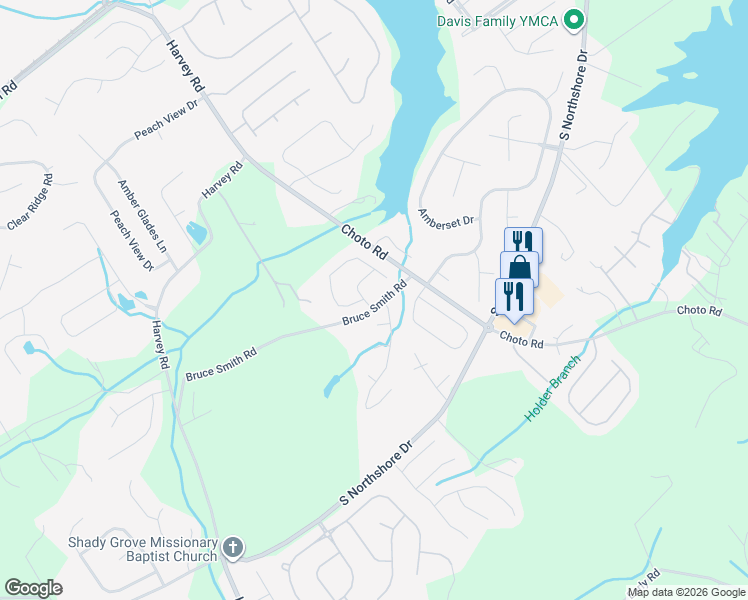 map of restaurants, bars, coffee shops, grocery stores, and more near 1434 Stone Tower Drive in Knoxville