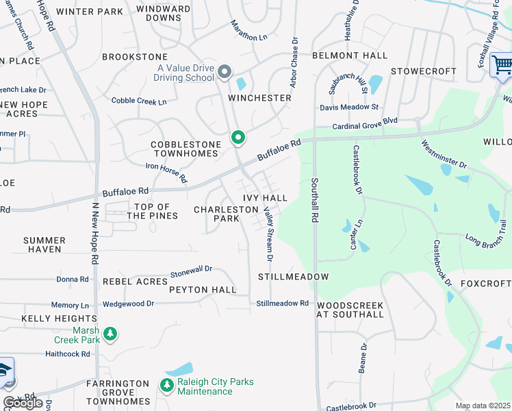 map of restaurants, bars, coffee shops, grocery stores, and more near 4621 Hearth Fire Ln in Raleigh