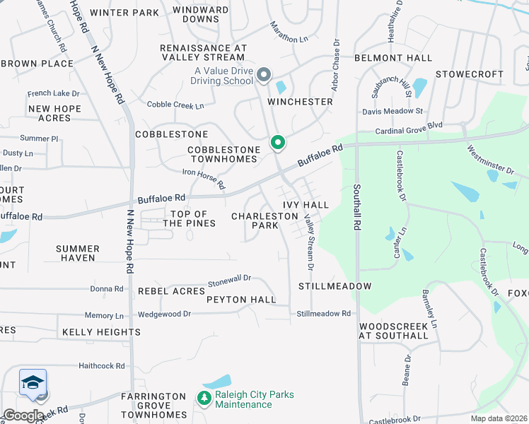 map of restaurants, bars, coffee shops, grocery stores, and more near 4640 Vendue Range Drive in Raleigh