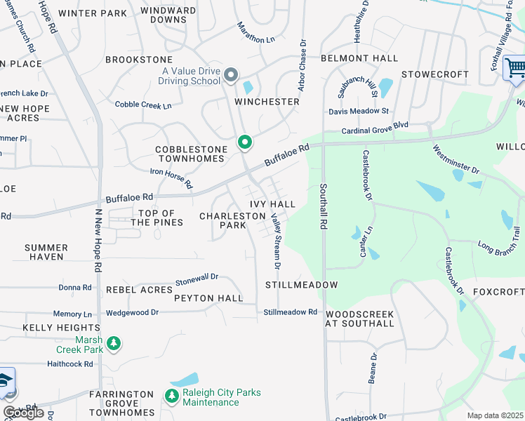 map of restaurants, bars, coffee shops, grocery stores, and more near 4621 Hearth Fire Ln in Raleigh