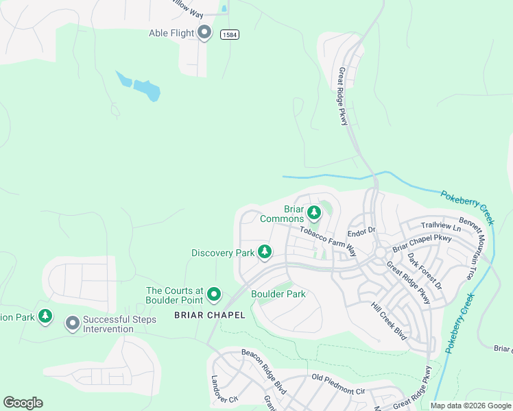 map of restaurants, bars, coffee shops, grocery stores, and more near 576 Tobacco Farm Way in Chapel Hill