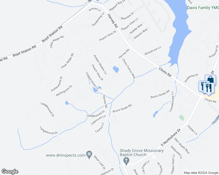 map of restaurants, bars, coffee shops, grocery stores, and more near 1412 Harvey Road in Knoxville