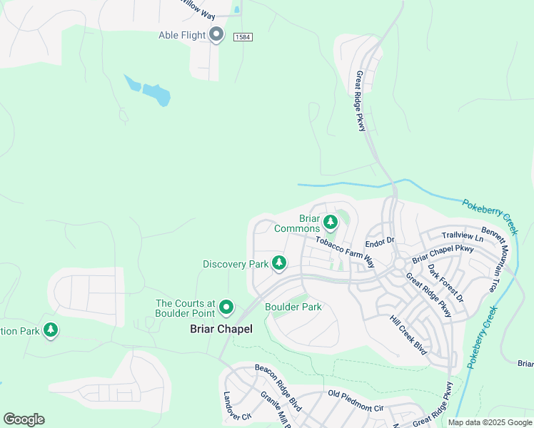 map of restaurants, bars, coffee shops, grocery stores, and more near 620 Tobacco Farm Way in Chapel Hill