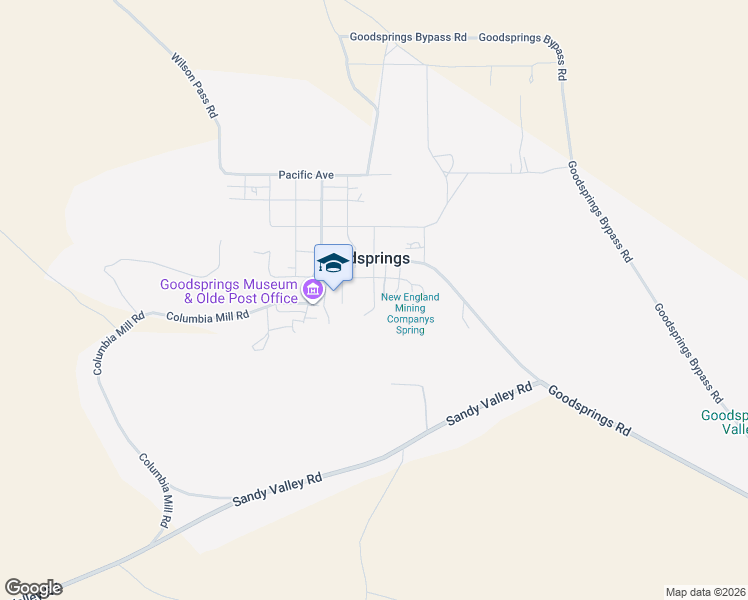 map of restaurants, bars, coffee shops, grocery stores, and more near 275 South Vegas Street in Jean