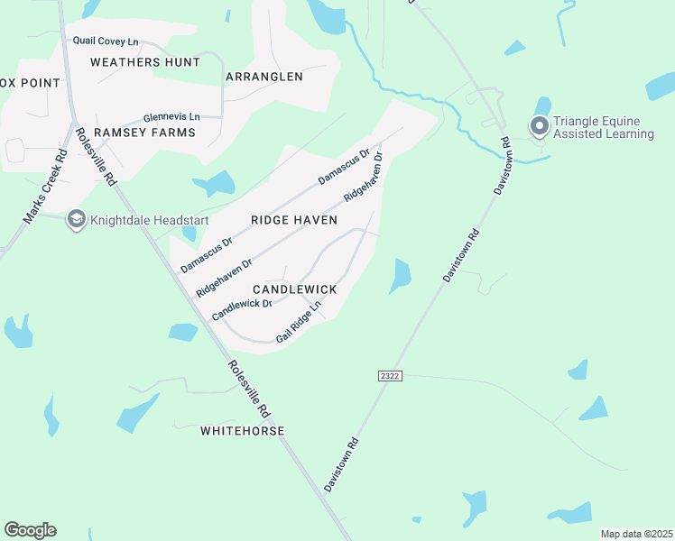 map of restaurants, bars, coffee shops, grocery stores, and more near 217 Gail Ridge Lane in Wendell