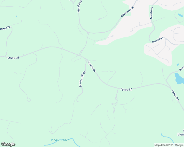 map of restaurants, bars, coffee shops, grocery stores, and more near 1868 Lystra Road in Chapel Hill