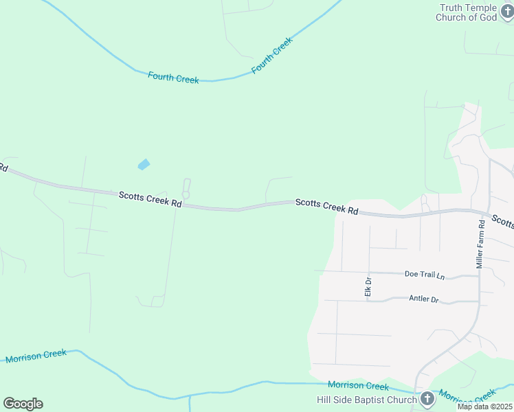 map of restaurants, bars, coffee shops, grocery stores, and more near Scotts Creek Road in Statesville