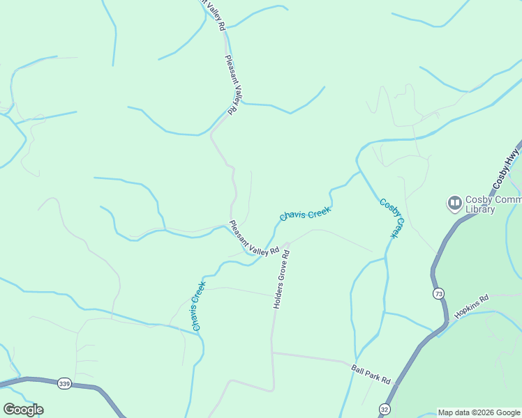 map of restaurants, bars, coffee shops, grocery stores, and more near 632 Little Bear Way in Cosby