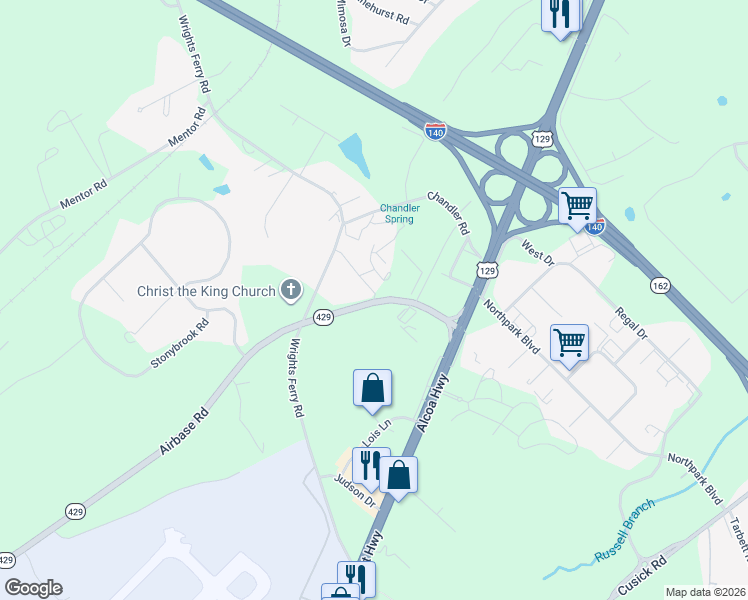 map of restaurants, bars, coffee shops, grocery stores, and more near 122 Adkins Way in Louisville