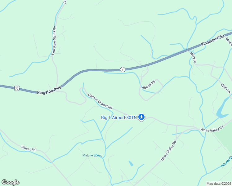 map of restaurants, bars, coffee shops, grocery stores, and more near 3110 Carters Chapel Road in Lenoir City