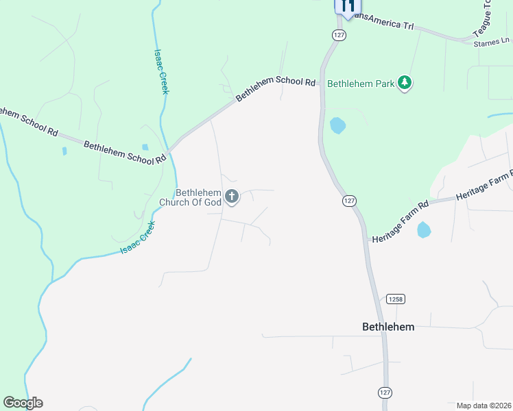 map of restaurants, bars, coffee shops, grocery stores, and more near 125 H and H Lane in Hickory