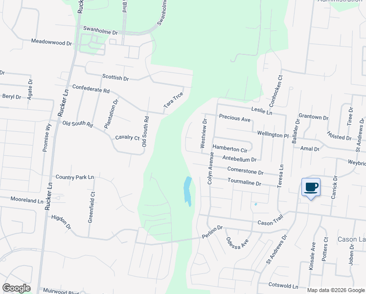 map of restaurants, bars, coffee shops, grocery stores, and more near 1773 Antebellum Drive in Murfreesboro