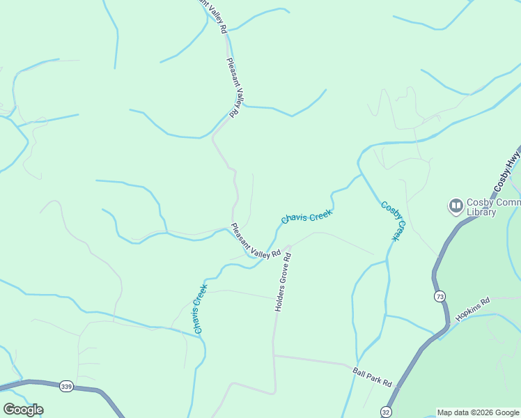 map of restaurants, bars, coffee shops, grocery stores, and more near 632 Little Bear Road in Cosby