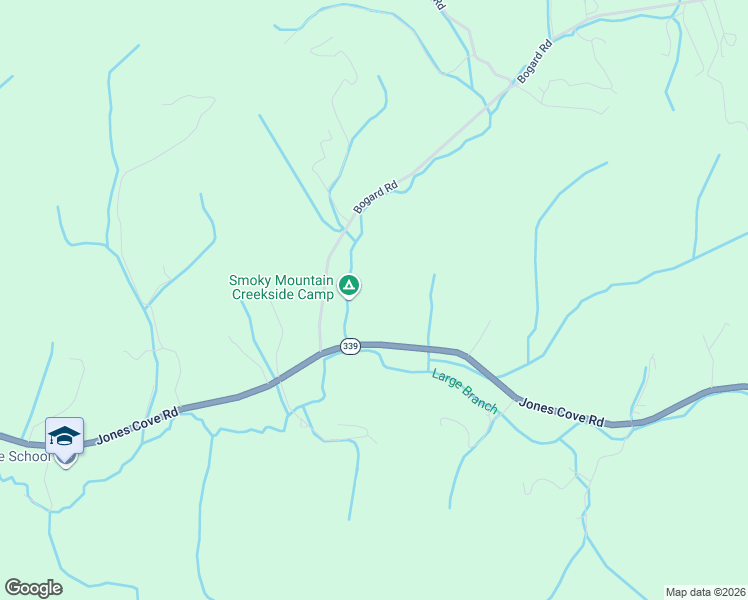 map of restaurants, bars, coffee shops, grocery stores, and more near 4729 Jones Cove Road in Cosby
