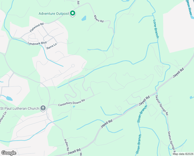 map of restaurants, bars, coffee shops, grocery stores, and more near 1625 Valley Woods Drive in Sevierville