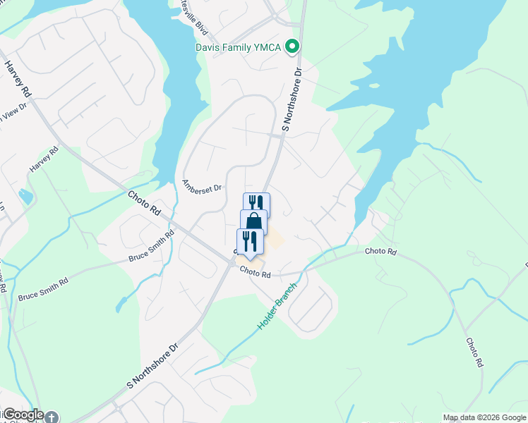map of restaurants, bars, coffee shops, grocery stores, and more near 12326 South Northshore Drive in Knoxville