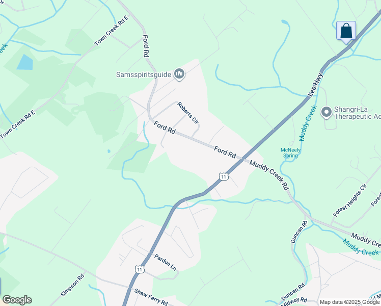 map of restaurants, bars, coffee shops, grocery stores, and more near 1445 Ford Road in Lenoir City