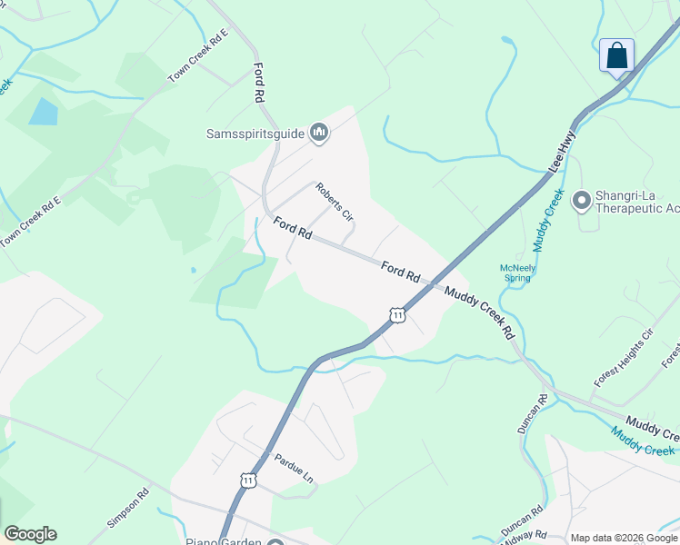 map of restaurants, bars, coffee shops, grocery stores, and more near 1445 Ford Road in Lenoir City