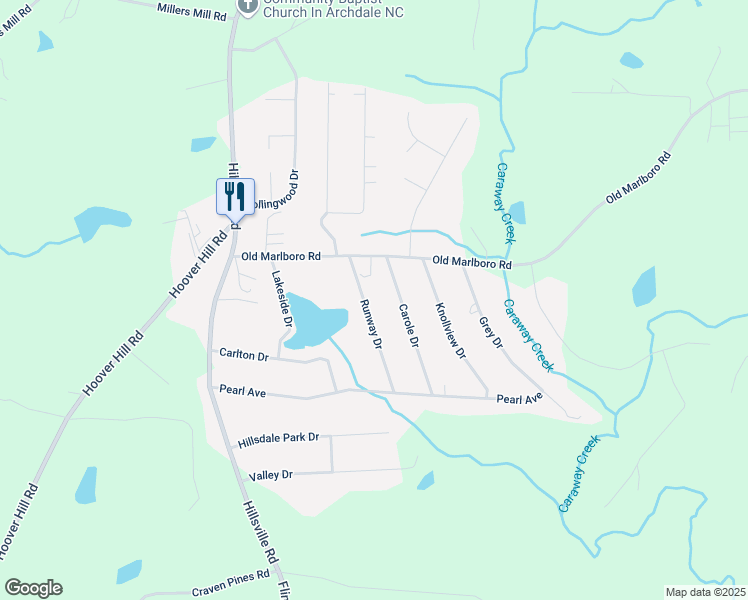 map of restaurants, bars, coffee shops, grocery stores, and more near 3810 Runway Drive in Sophia