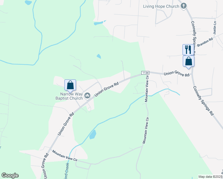 map of restaurants, bars, coffee shops, grocery stores, and more near 1612-1668 Union Grove Rd in Lenoir
