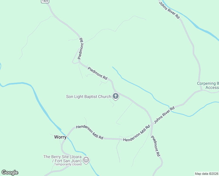 map of restaurants, bars, coffee shops, grocery stores, and more near 3795 Piedmont Road in Morganton