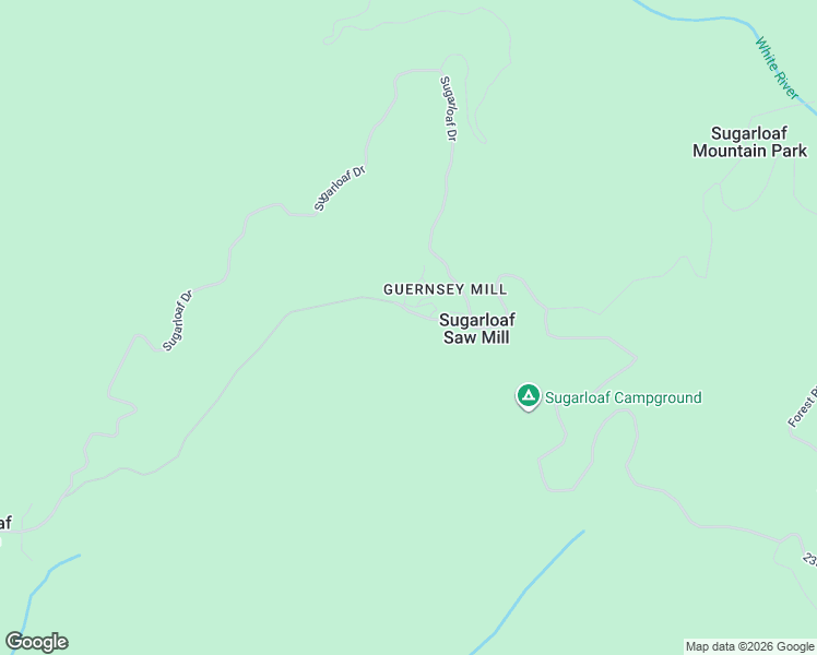 map of restaurants, bars, coffee shops, grocery stores, and more near Sugarloaf Dr in Posey