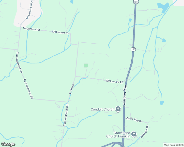 map of restaurants, bars, coffee shops, grocery stores, and more near 2740 McLemore Road in Franklin